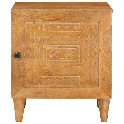 Nachttisch Hellbraun 40 x 33 x 46 cm massives Mangoholz