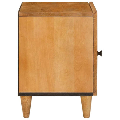 Nachttisch Hellbraun 40 x 33 x 46 cm massives Mangoholz