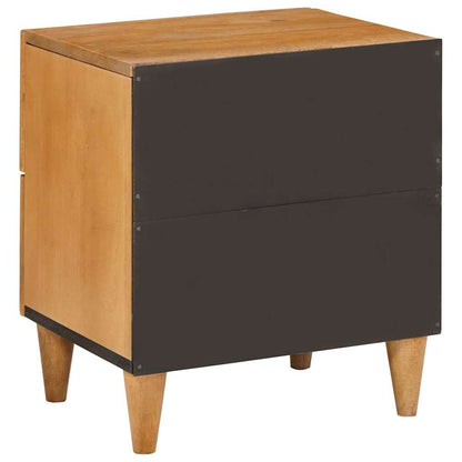 Nachttisch 2 pcs Hellbraun 40 x 33 x 46 cm massives Mangoholz