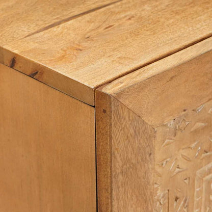 Sideboard mit Tür Hellbraun 60 x 33 x 75 cm massives Mangoholz