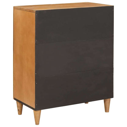 Sideboard mit Tür Hellbraun 60 x 33 x 75 cm massives Mangoholz