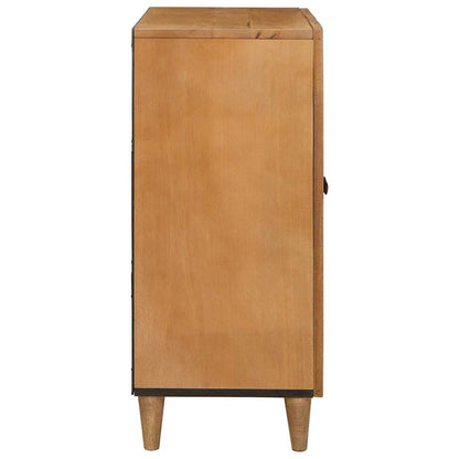 Sideboard mit Tür Hellbraun 60 x 33 x 75 cm massives Mangoholz