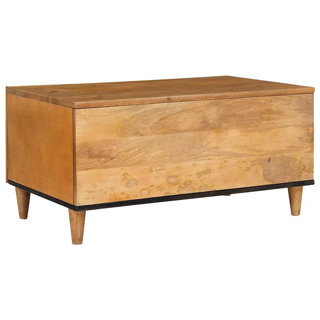 Couchtisch mit Tür Hellbraun 80 x 50 x 40 cm massives Mangoholz