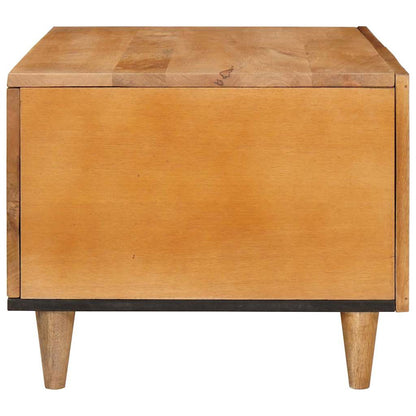 Couchtisch mit Tür Hellbraun 80 x 50 x 40 cm massives Mangoholz
