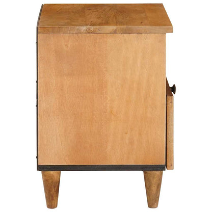 Nachttisch Hellbraun 40 x 33 x 46 cm massives Mangoholz