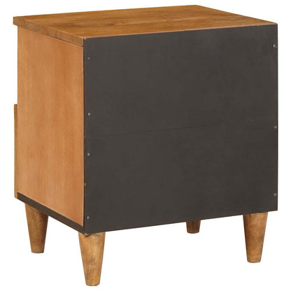Nachttisch 2 pcs Hellbraun 40 x 33 x 46 cm massives Mangoholz