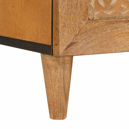 Nachttisch Hellbraun 50 x 33 x 60 cm massives Mangoholz
