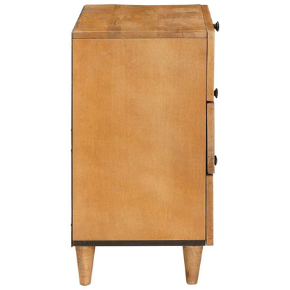 Nachttisch Hellbraun 50 x 33 x 60 cm massives Mangoholz