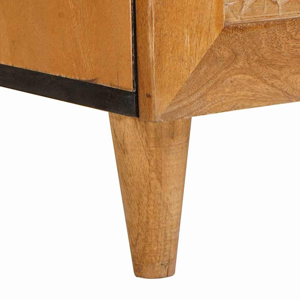 Nachttisch Hellbraun 50 x 33 x 60 cm massives Mangoholz