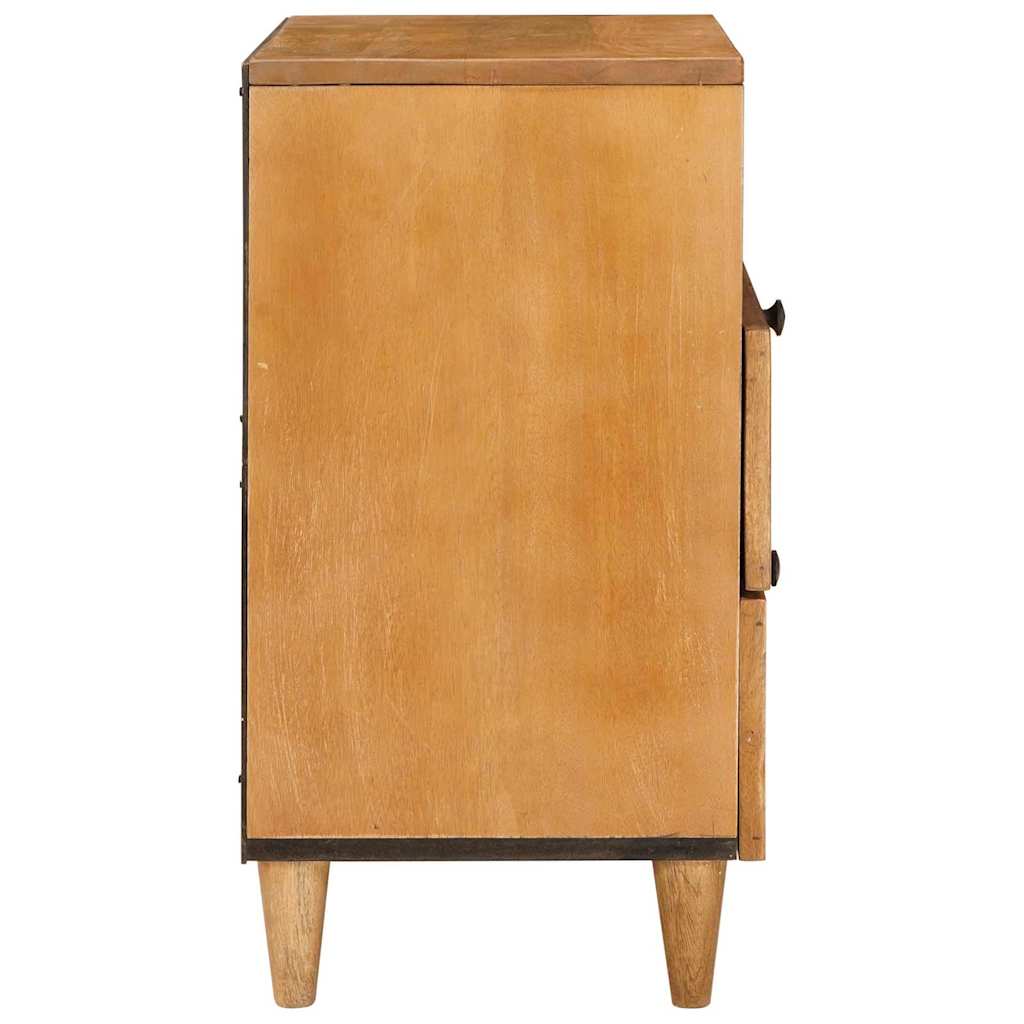 Nachttisch Hellbraun 50 x 33 x 60 cm massives Mangoholz