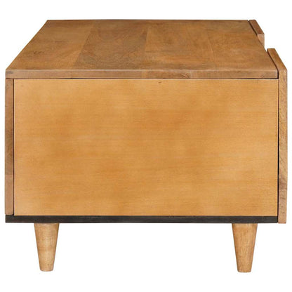 Couchtisch Hellbraun 100 x 54 x 40 cm massives Mangoholz