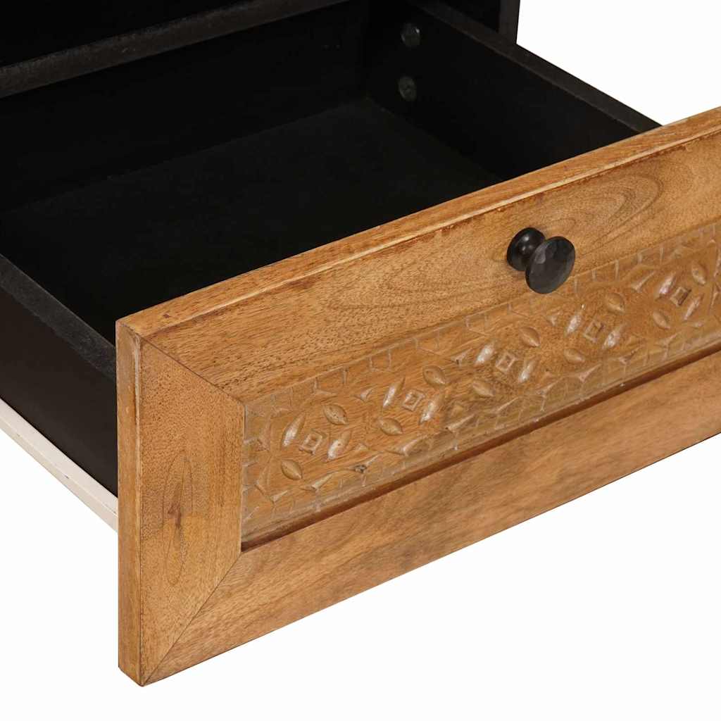Couchtisch Hellbraun 80 x 54 x 40 cm massives Mangoholz