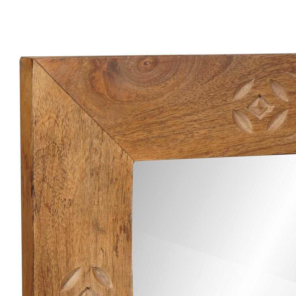 Spiegel mit Spiegel Hellbraun 57 x 70 x 3 cm massives Mangoholz