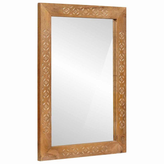 Spiegel mit Spiegel Hellbraun 57 x 70 x 3 cm massives Mangoholz