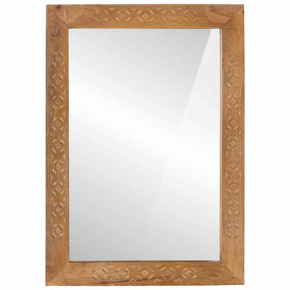 Spiegel mit Spiegel Hellbraun 57 x 70 x 3 cm massives Mangoholz