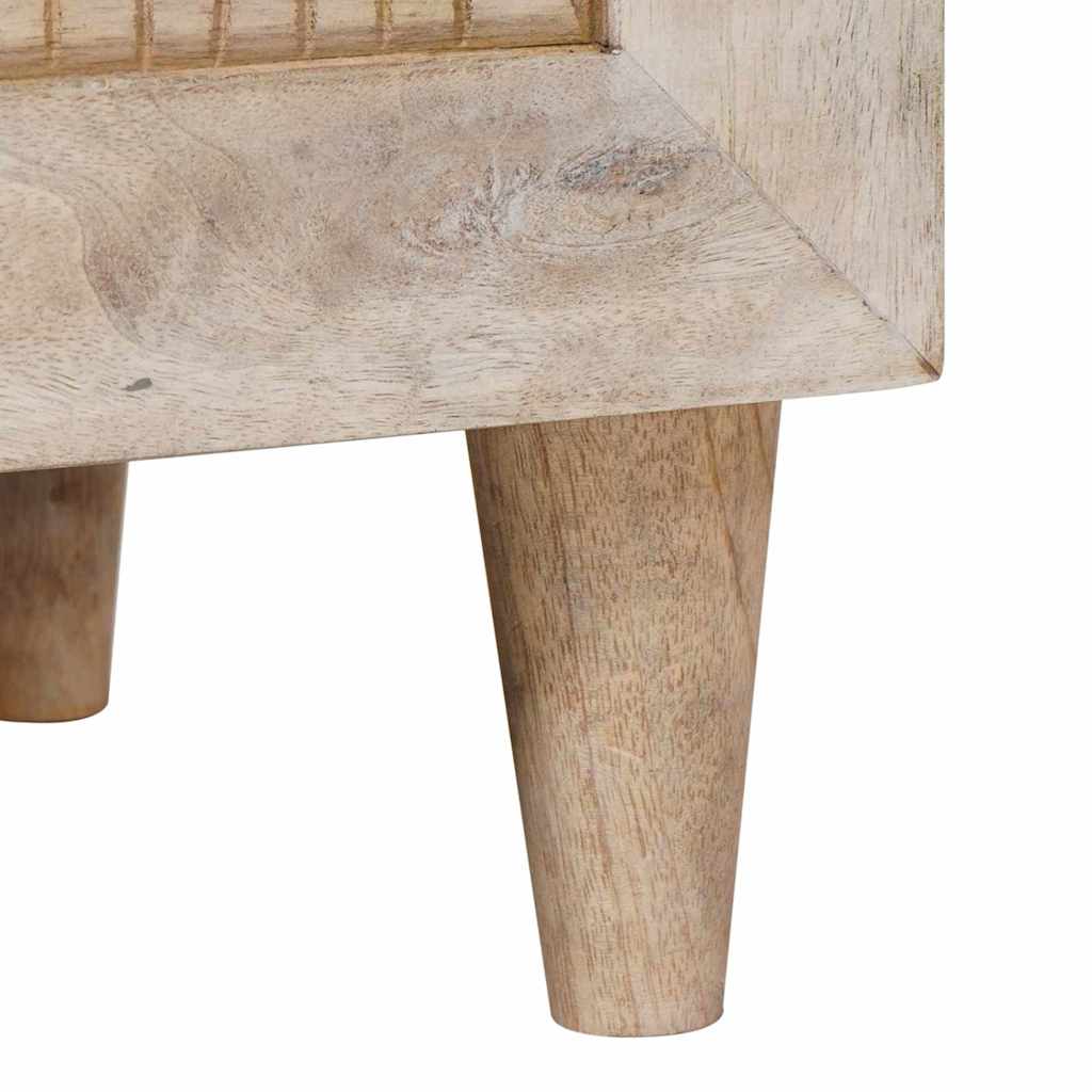 Nachttisch 2 pcs Beige 40 x 33 x 46 cm massives Mangoholz