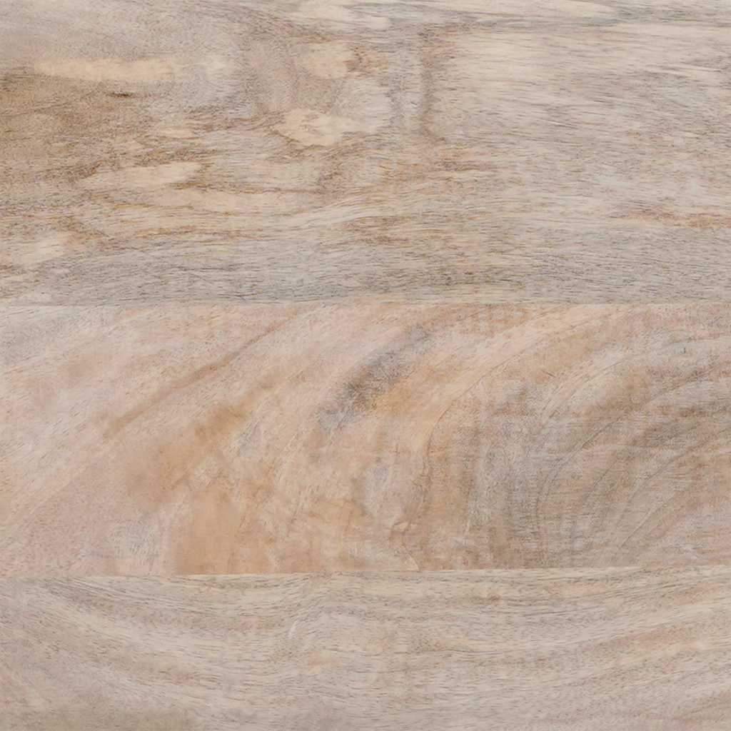 Nachttisch mit Tür Beige 50 x 33 x 60 cm massives Mangoholz