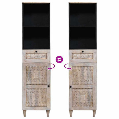 Badezimmerschrank mit Regal Weiß 38 x 33 x 160 cm Holzwerkstoff