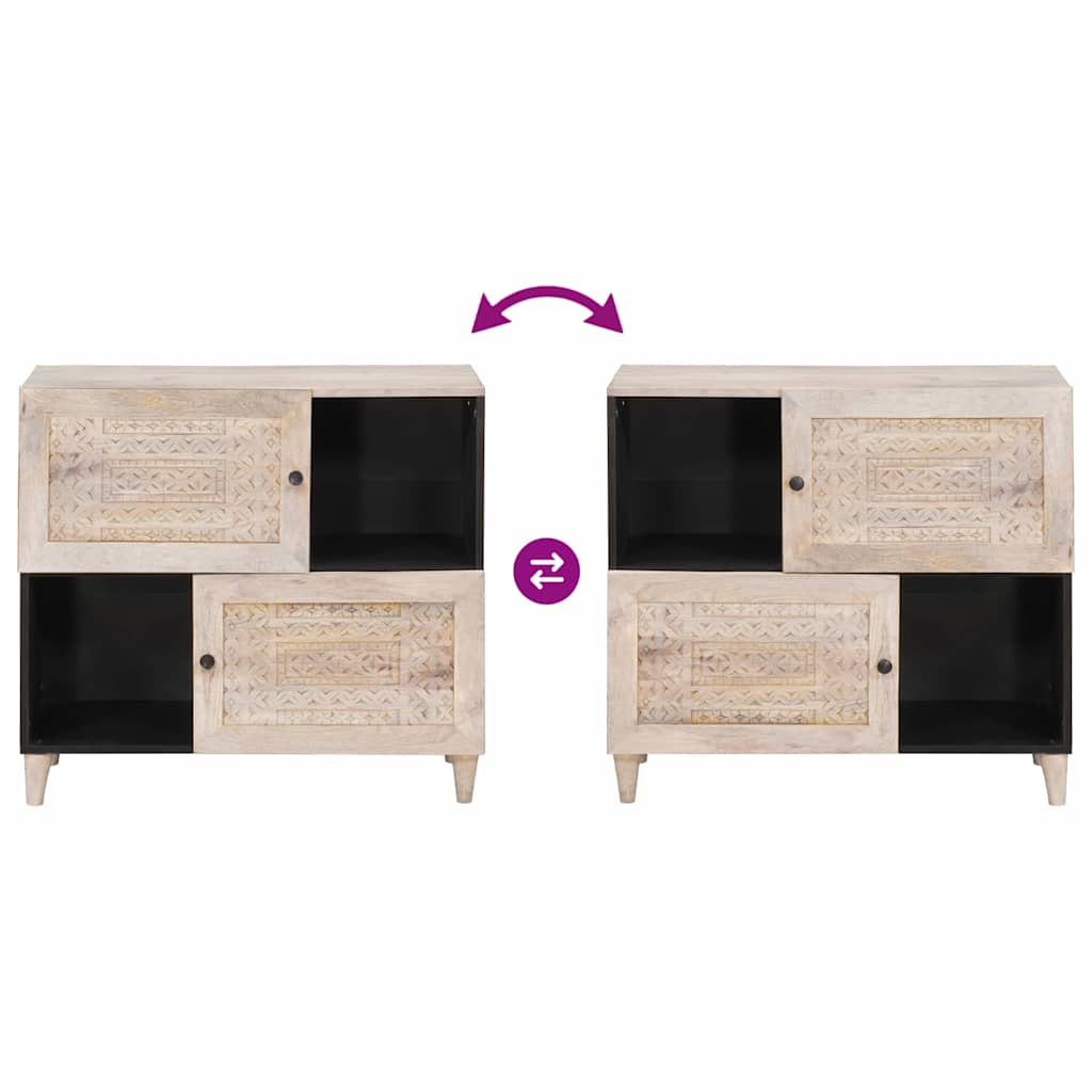 Sideboard Weiß 33,5 x 80 x 75 cm