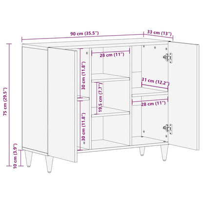 Sideboard Weiß 33,5 x 90 x 75 cm