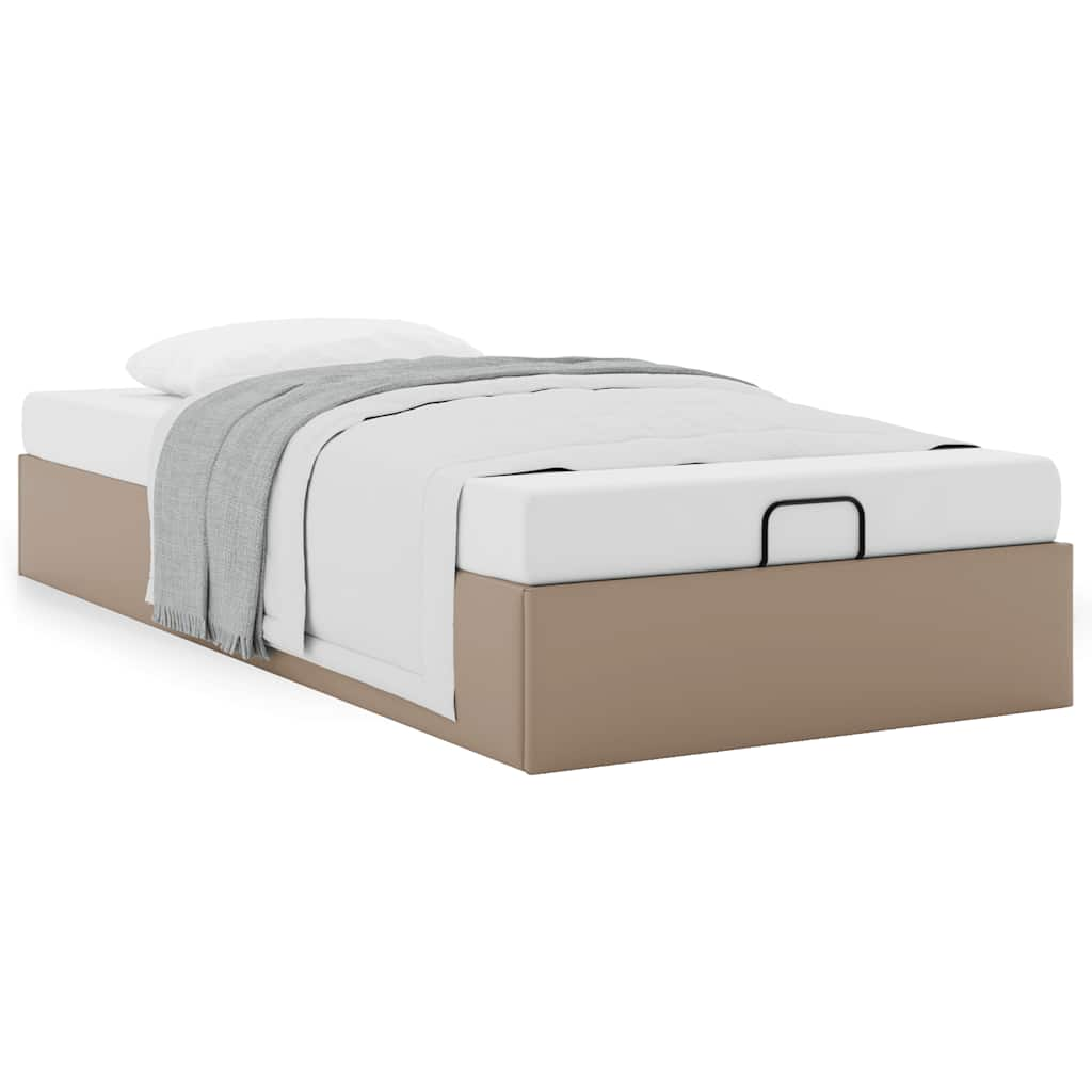 Ottoman-Bett ohne Matratze Cappuccino-Braun 80x200cm Kunstleder