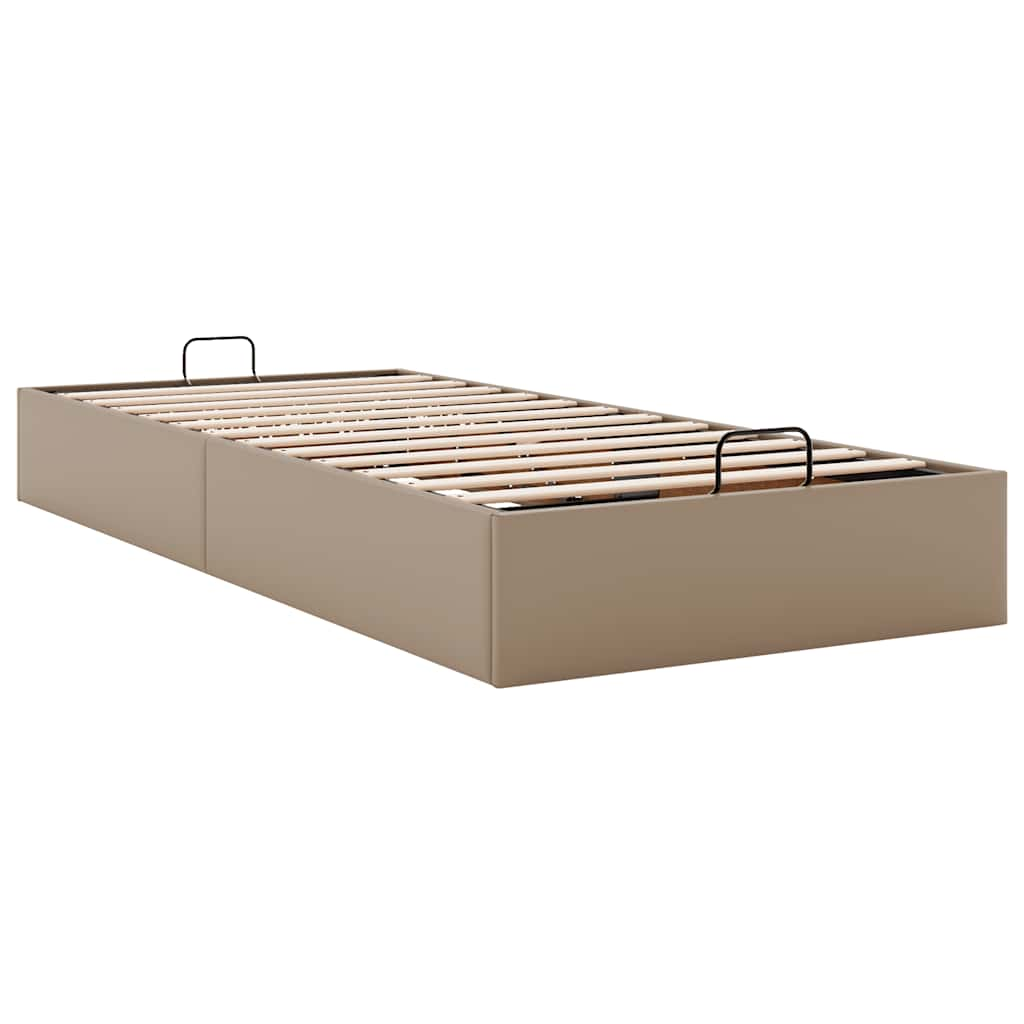 Ottoman-Bett ohne Matratze Cappuccino-Braun 80x200cm Kunstleder