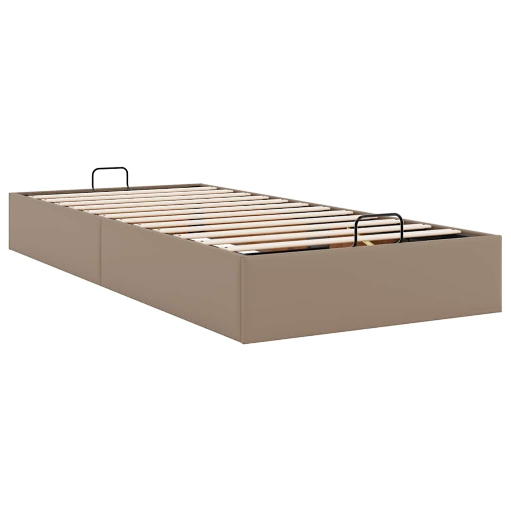 Ottoman-Bett ohne Matratze Cappuccino-Braun 80x200cm Kunstleder