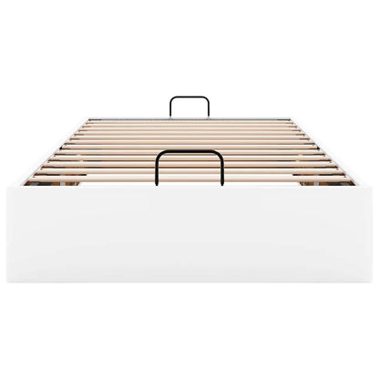 Ottoman-Bett ohne Matratze Weiß 90x200 cm Kunstleder