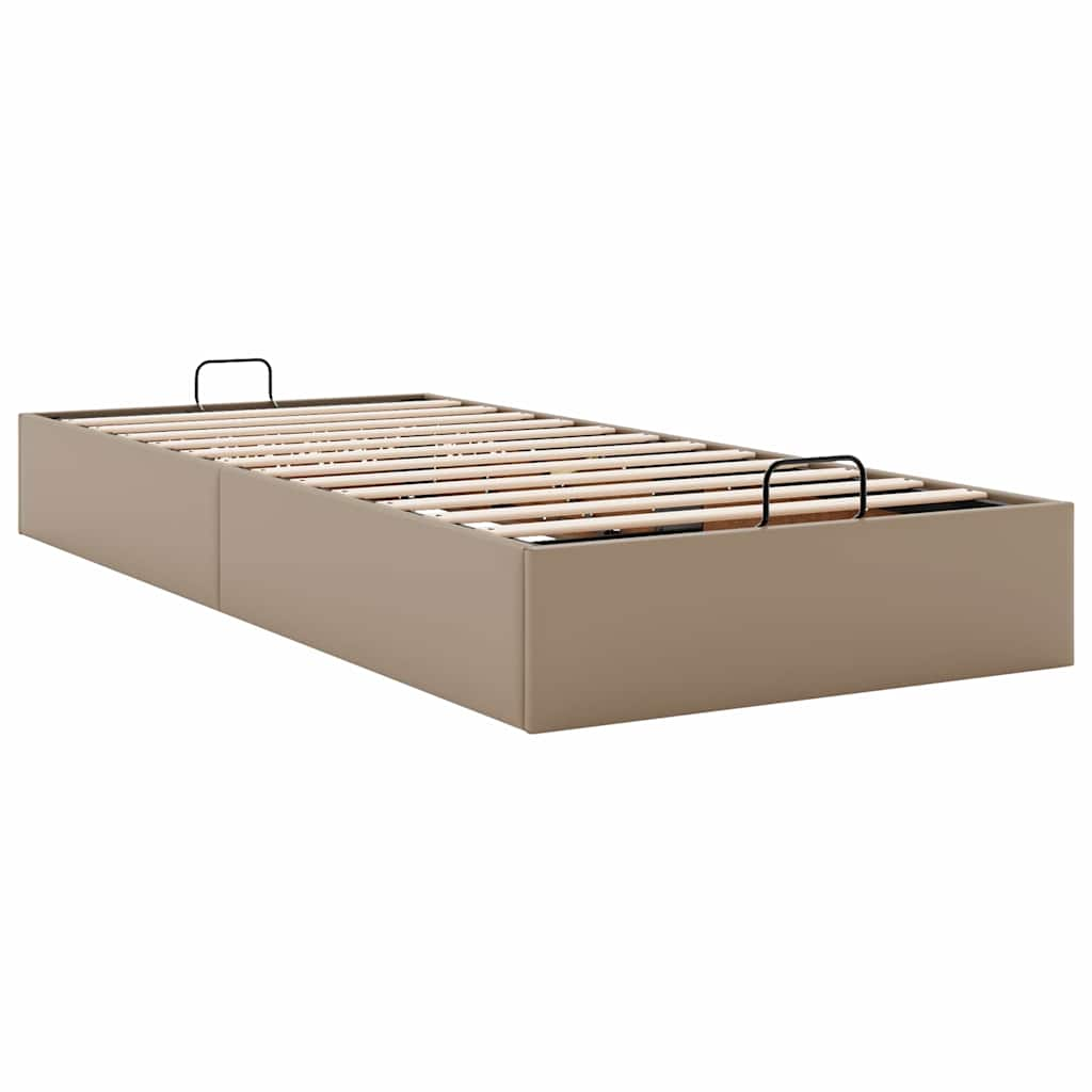 Ottoman-Bett ohne Matratze Cappuccino-Braun 90x200cm Kunstleder