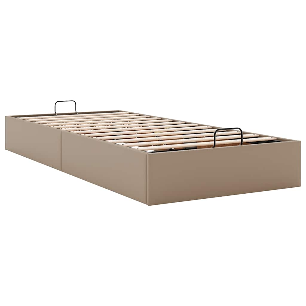 Ottoman-Bett ohne Matratze Cappucino 100x200cm Kunstleder