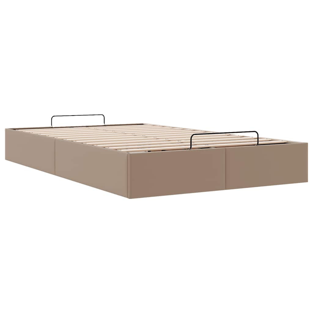 Ottoman-Bett ohne Matratze Cappucino 120x200cm Kunstleder