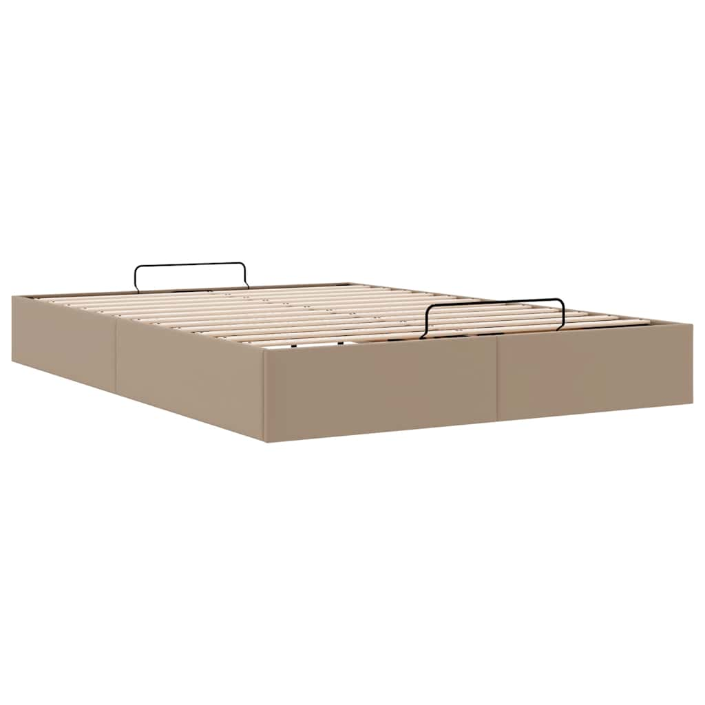 Ottoman-Bett ohne Matratze Cappucino 140x190cm Kunstleder