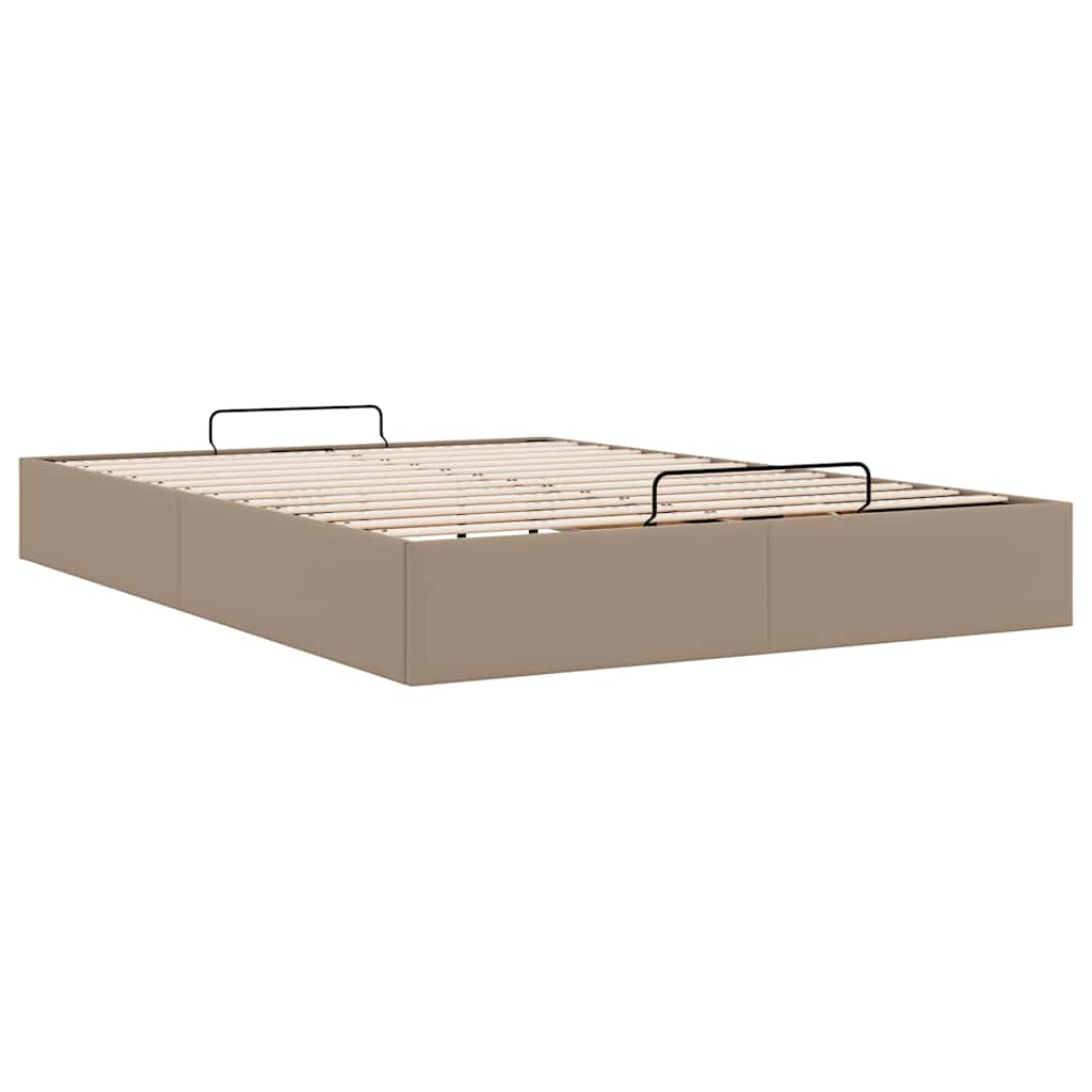 Ottoman-Bett ohne Matratze Cappucino 140x190cm Kunstleder