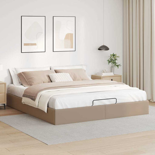 Ottoman-Bett ohne Matratze Cappucino 160x200cm Kunstleder