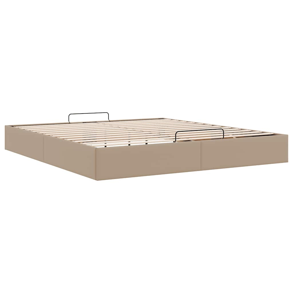 Ottoman-Bett ohne Matratze Cappucino 180x200cm Kunstleder