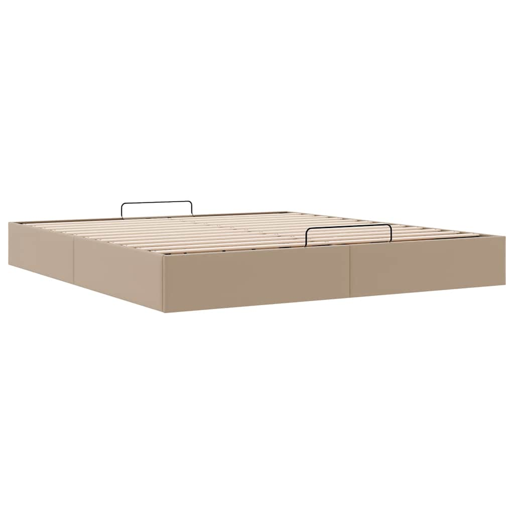 Ottoman-Bett ohne Matratze Cappucino 200x200 cm Kunstleder