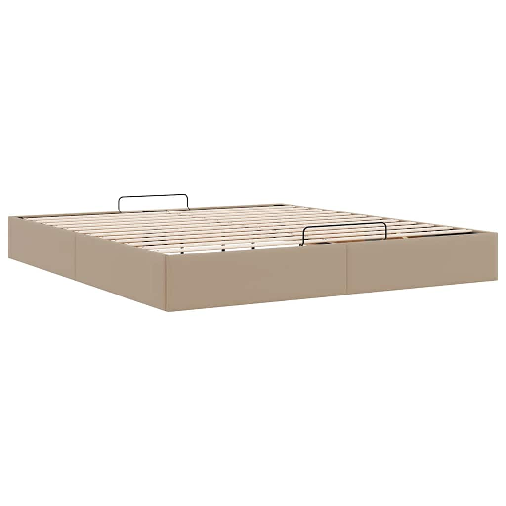 Ottoman-Bett ohne Matratze Cappucino 200x200 cm Kunstleder