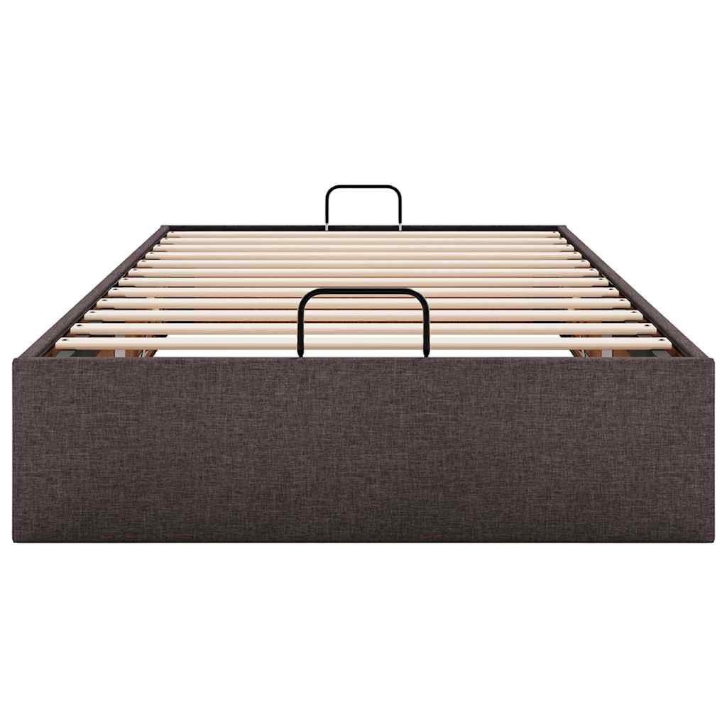 Ottoman-Bett ohne Matratze Dunkelbraun 80x200 cm Stoff