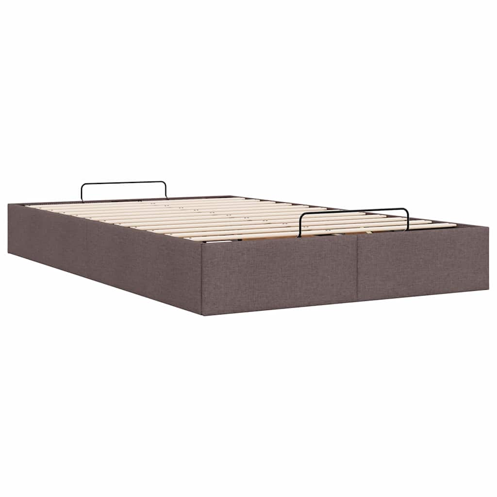 Ottoman-Bett ohne Matratze Dunkelbraun 120x190 cm Stoff