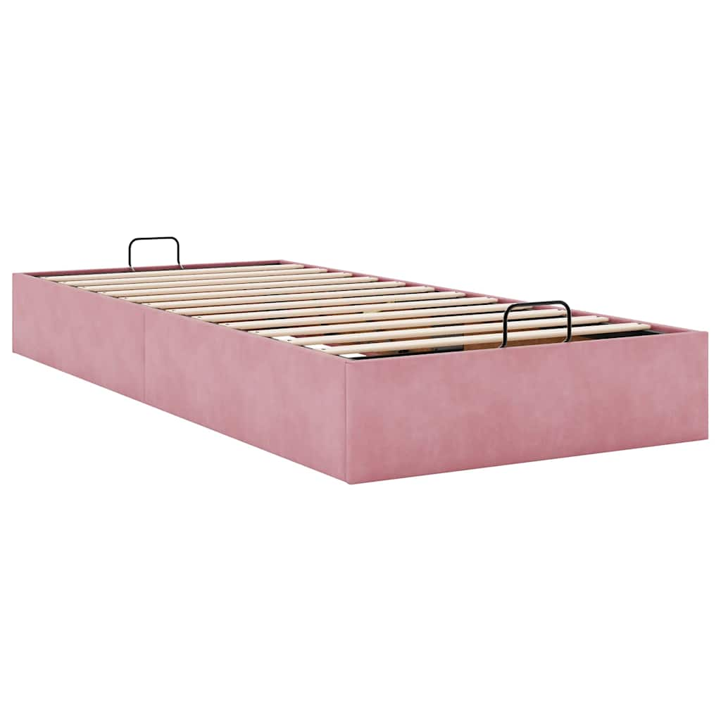 Ottoman-Bett ohne Matratze Rosa 80x200 cm Samt