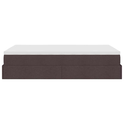 Ottoman-Bett mit Matratze Dunkelbraun 120x190 cm Stoff