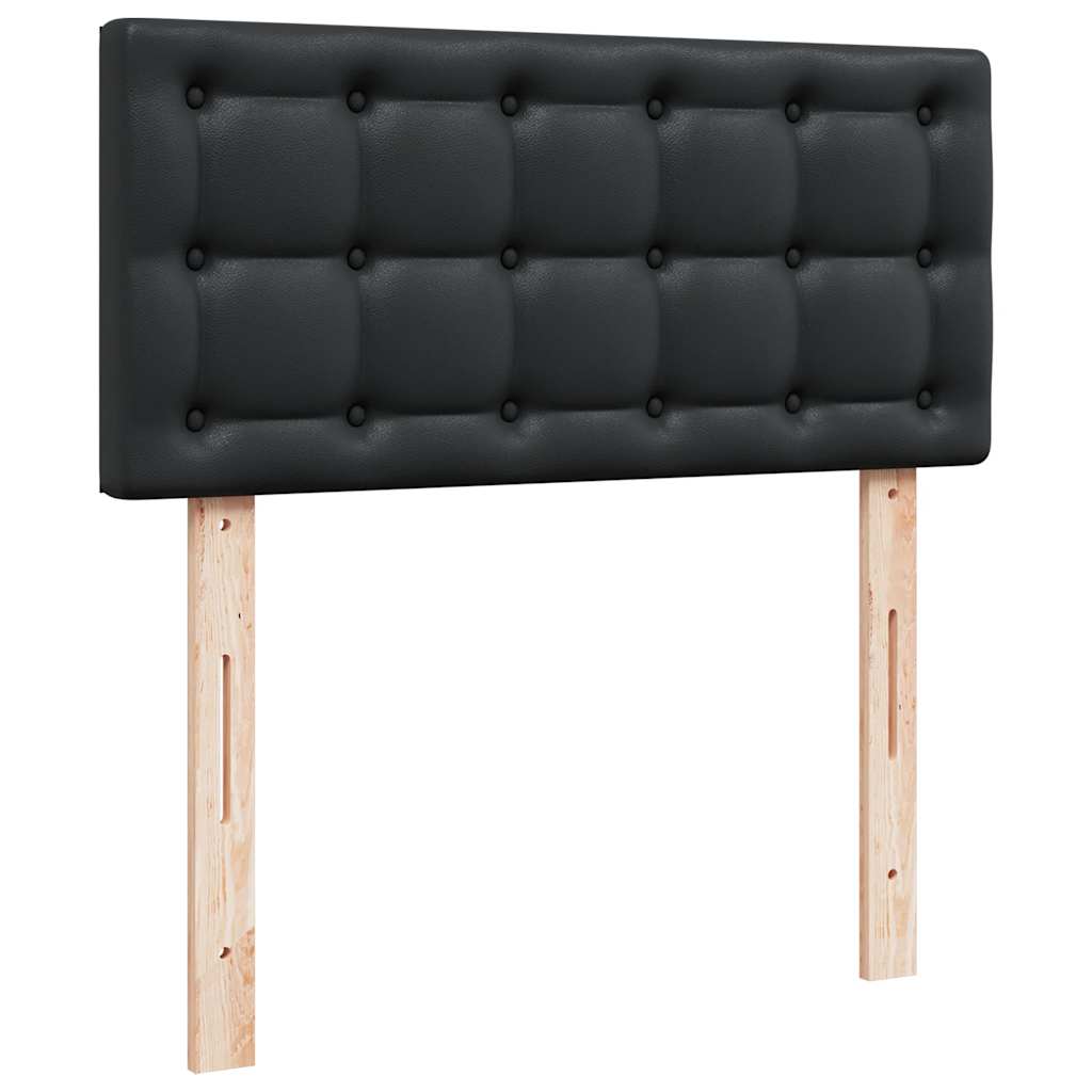 Ottoman-Bett mit Matratze Schwarz 100x200 cm Kunstleder