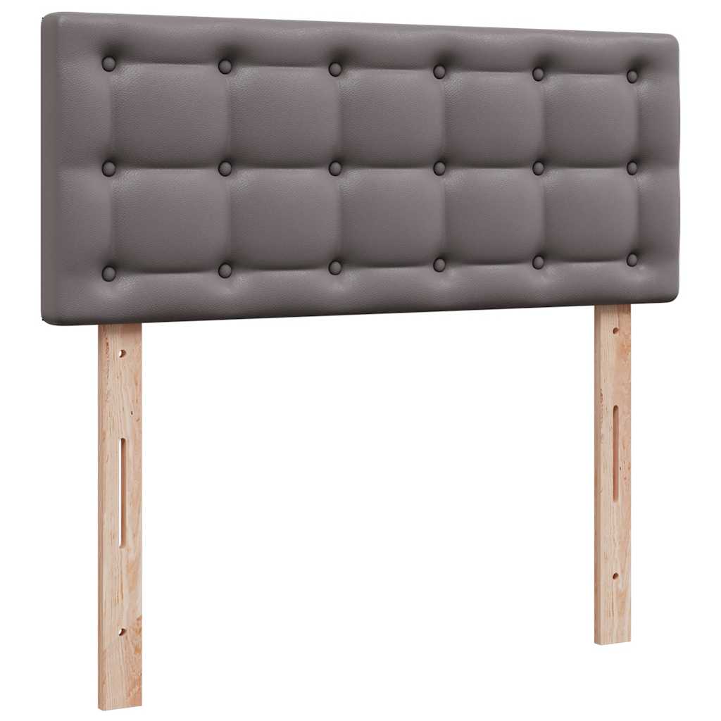 Ottoman-Bett mit Matratze Grau 120x200 cm Kunstleder