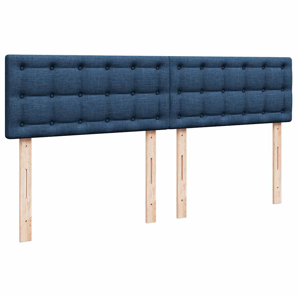 Ottoman-Bett mit Matratze Blau 180x200 cm Stoff