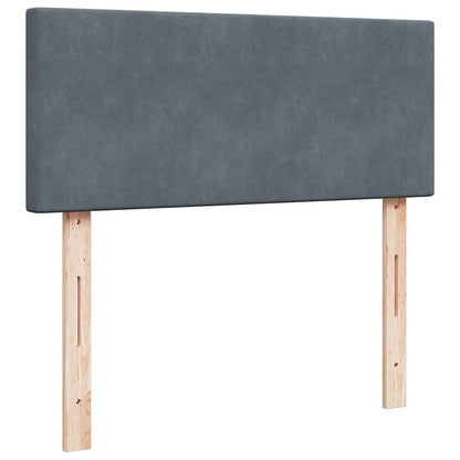 Ottomane Bett mit Matratze & LEDs Dunkelgrau 120x190 cm Samt