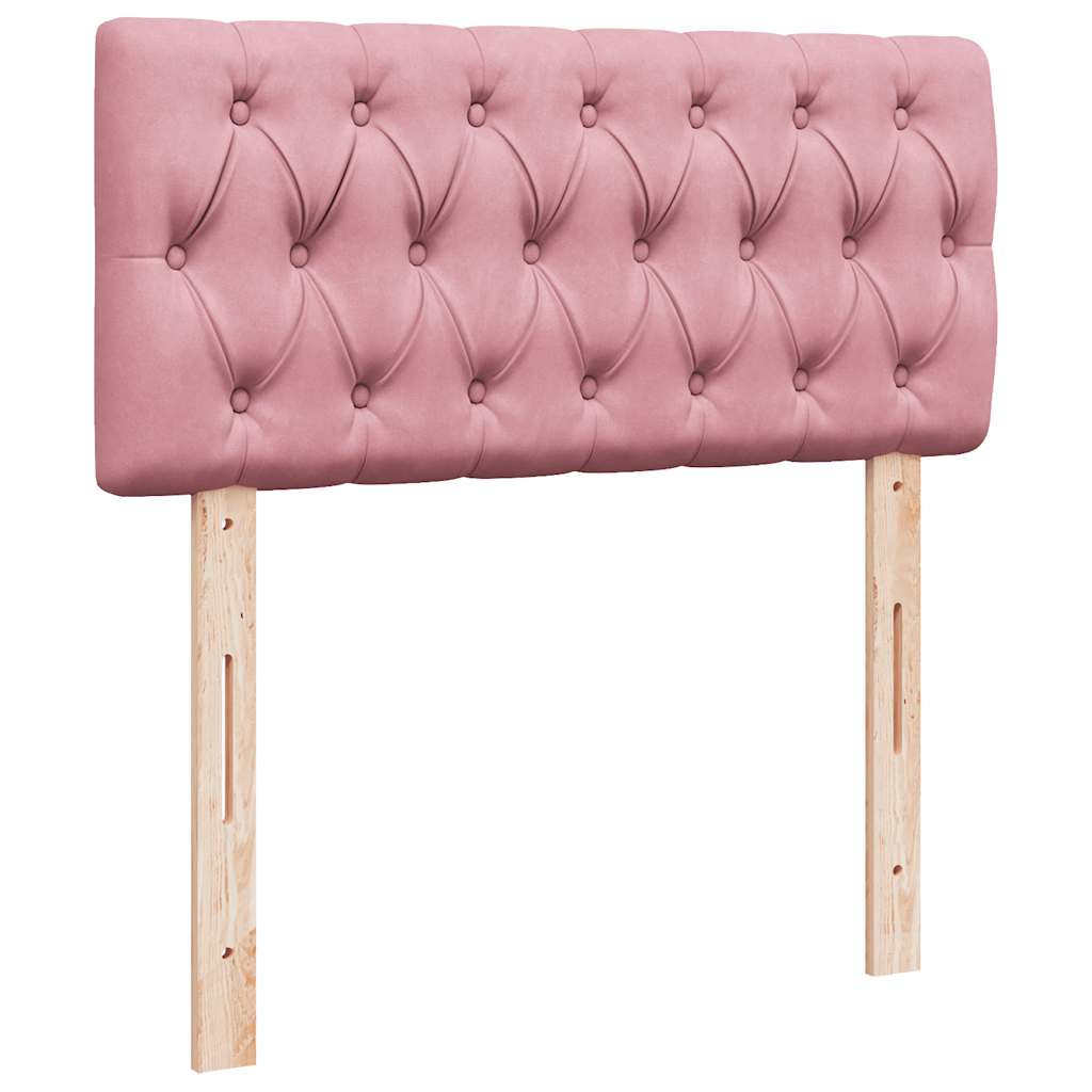 Ottoman-Bett mit Matratze Rosa 90x190 cm Samt