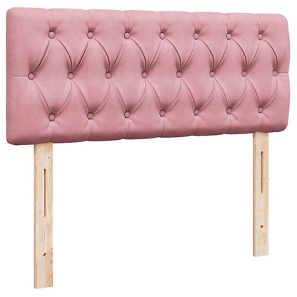 Ottomane Bett mit Matratze & LEDs Rosa 120x190 cm Samt