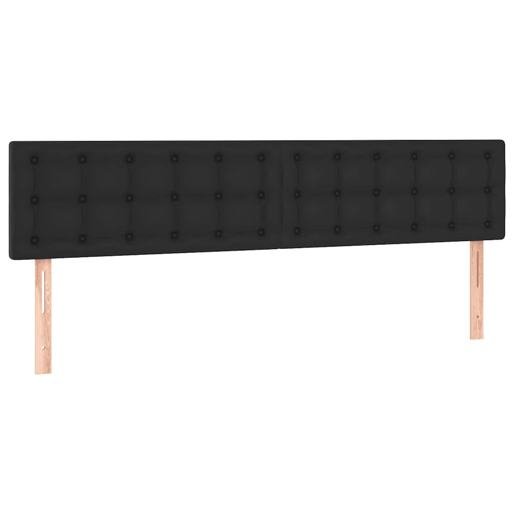 Ottoman-Bett mit Matratzen Schwarz 180x200 cm Kunstleder