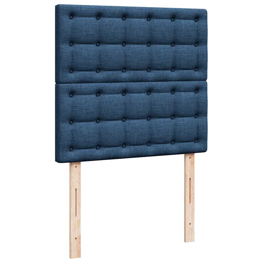 Ottoman-Bett mit Matratze Blau 90x200 cm Stoff