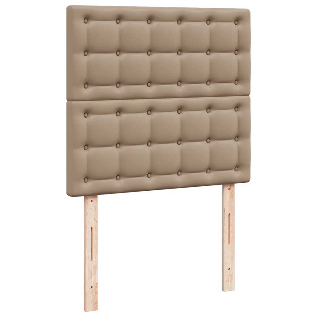 Ottoman-Bett mit Matratze Cappuccino-Braun 100x200cm Kunstleder